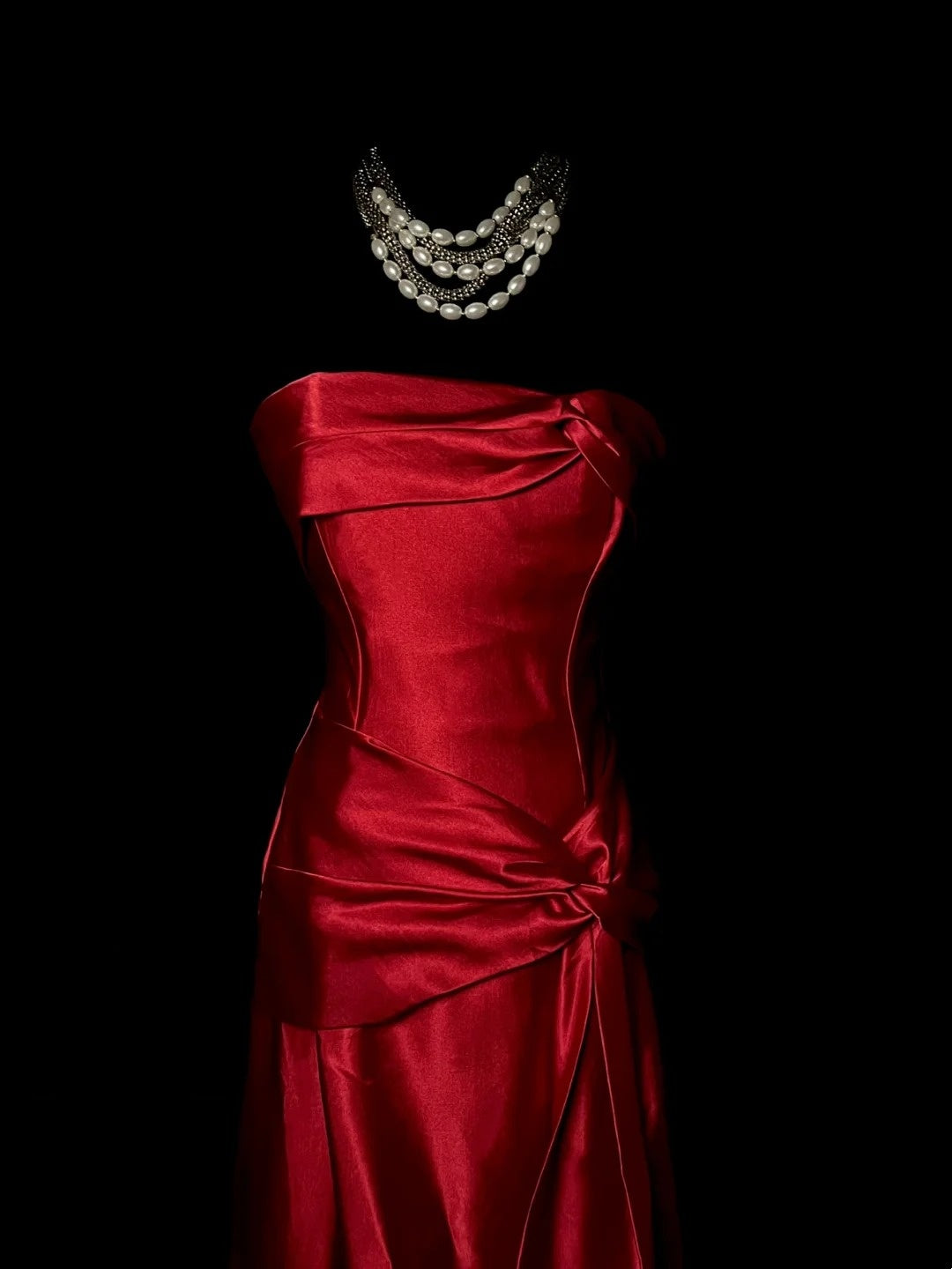 Elegant Prom Dress Strapless Pleated Long Prom Dress Evening Dress Birthday Party Dress D3179