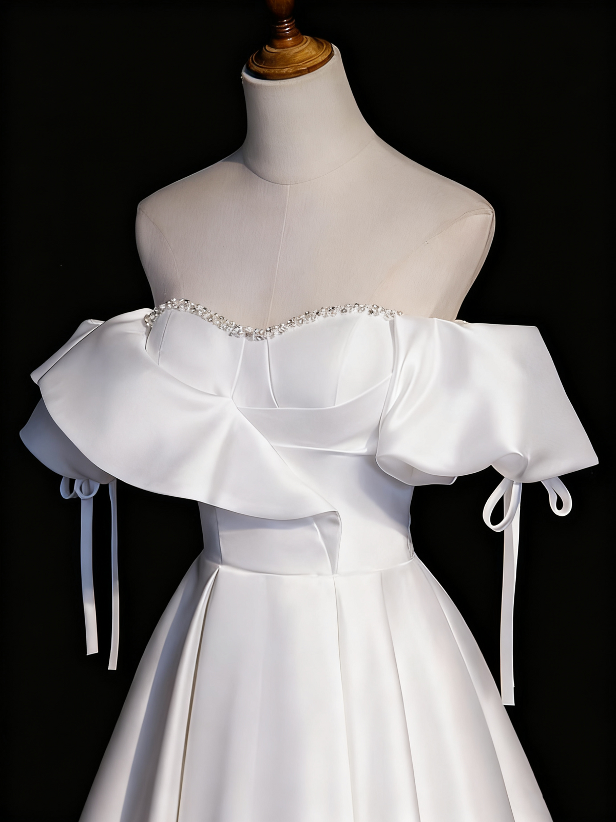 Elegant Wedding Dress Off Shoulder Ruffle Wedding Dress D3296