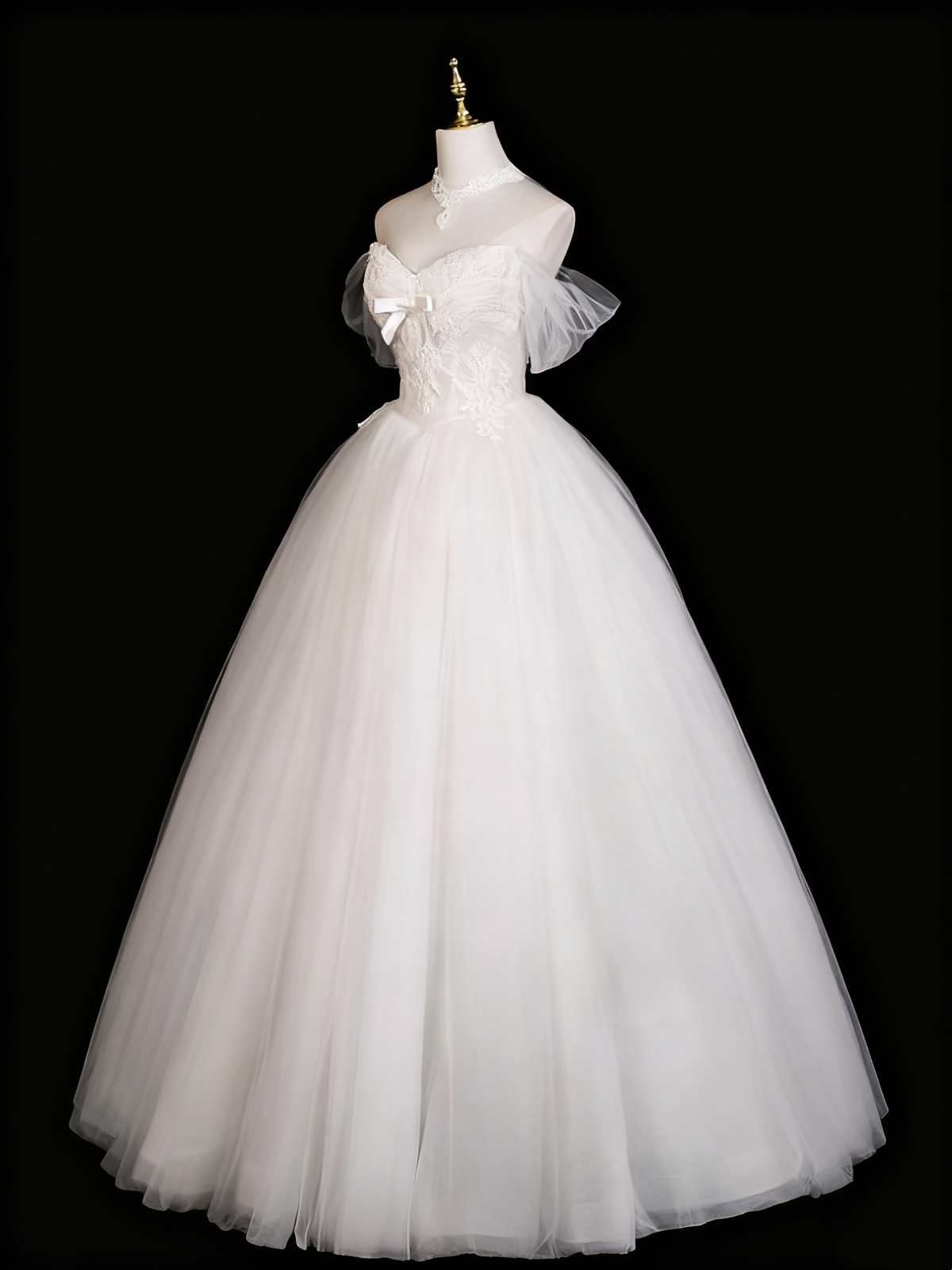 Elegant Wedding Dress Sweetheart Tulle Pleated Wedding Dress D3301