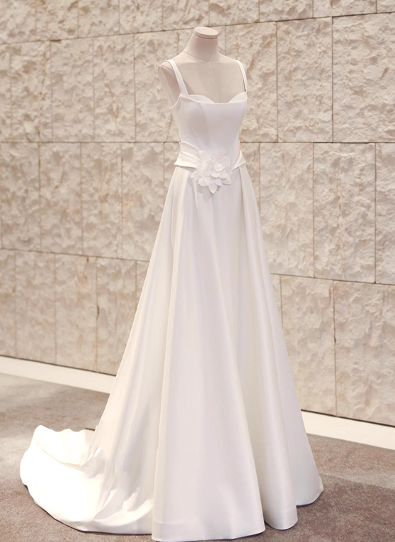 New Arrival Wedding Dress Spaghetti Straps Wedding Dress D3496
