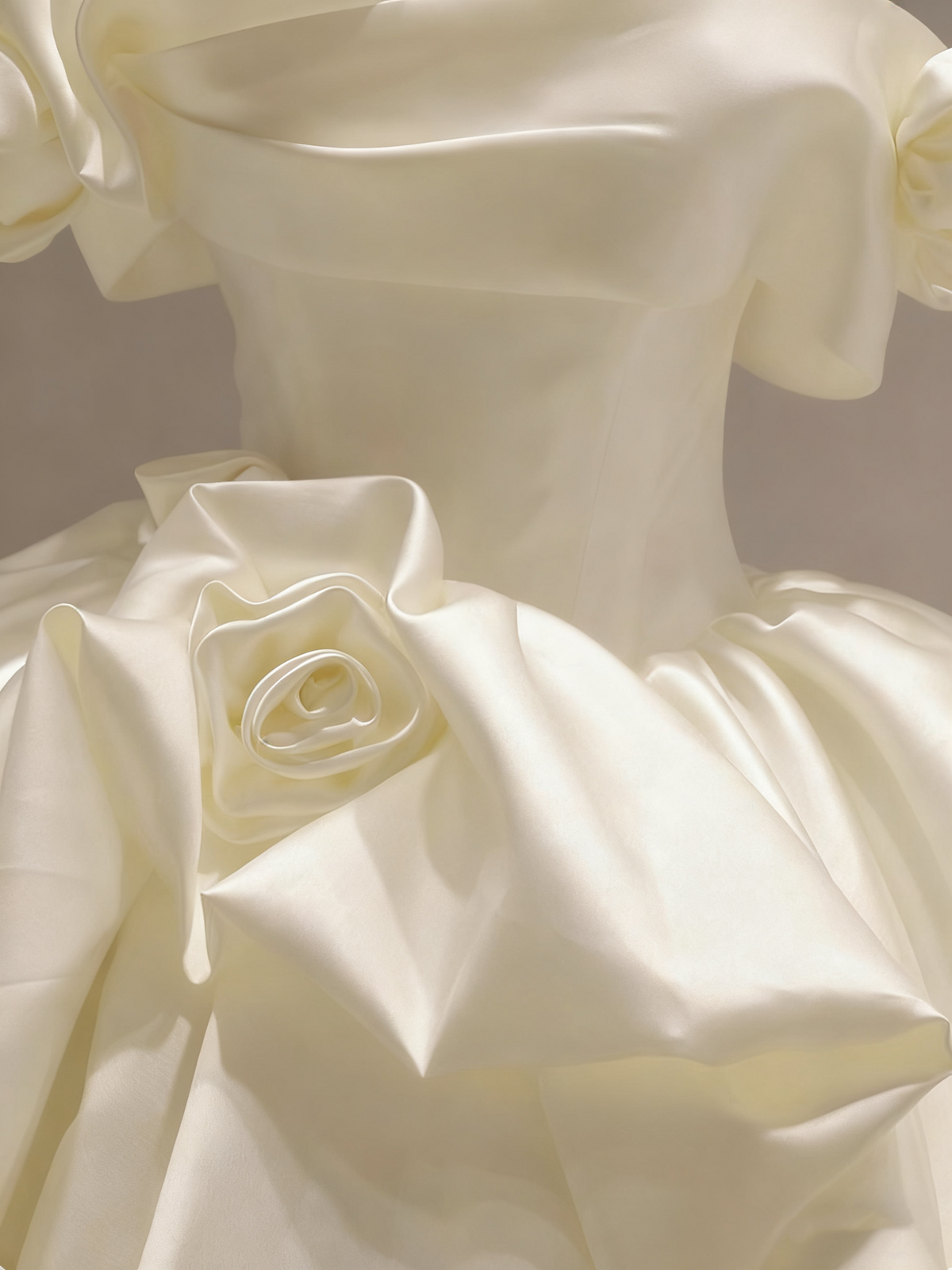 New Arrival Wedding Dress Off Shoulder Pleated Rose Wedding Dress D3579