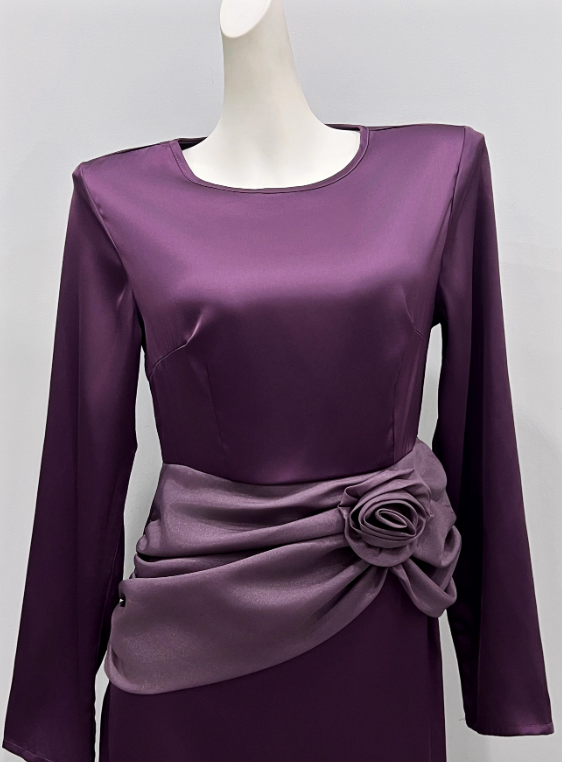 Elegant Prom Dress Crew Neck Pleated Evening Dress Gala Dress D3617