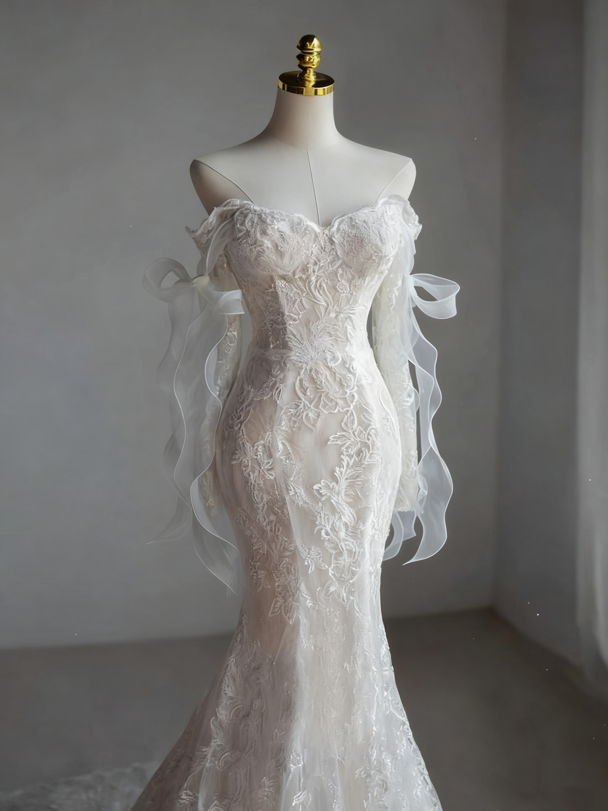 Elegant Wedding Dress Sweetheart Lace Mermaid Wedding Dress D3661