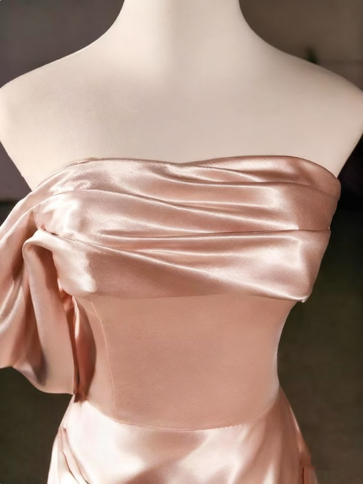 Elegant Prom Dress One Shoulder Pleated Mermaid Evening Dress Gala Dress D3757