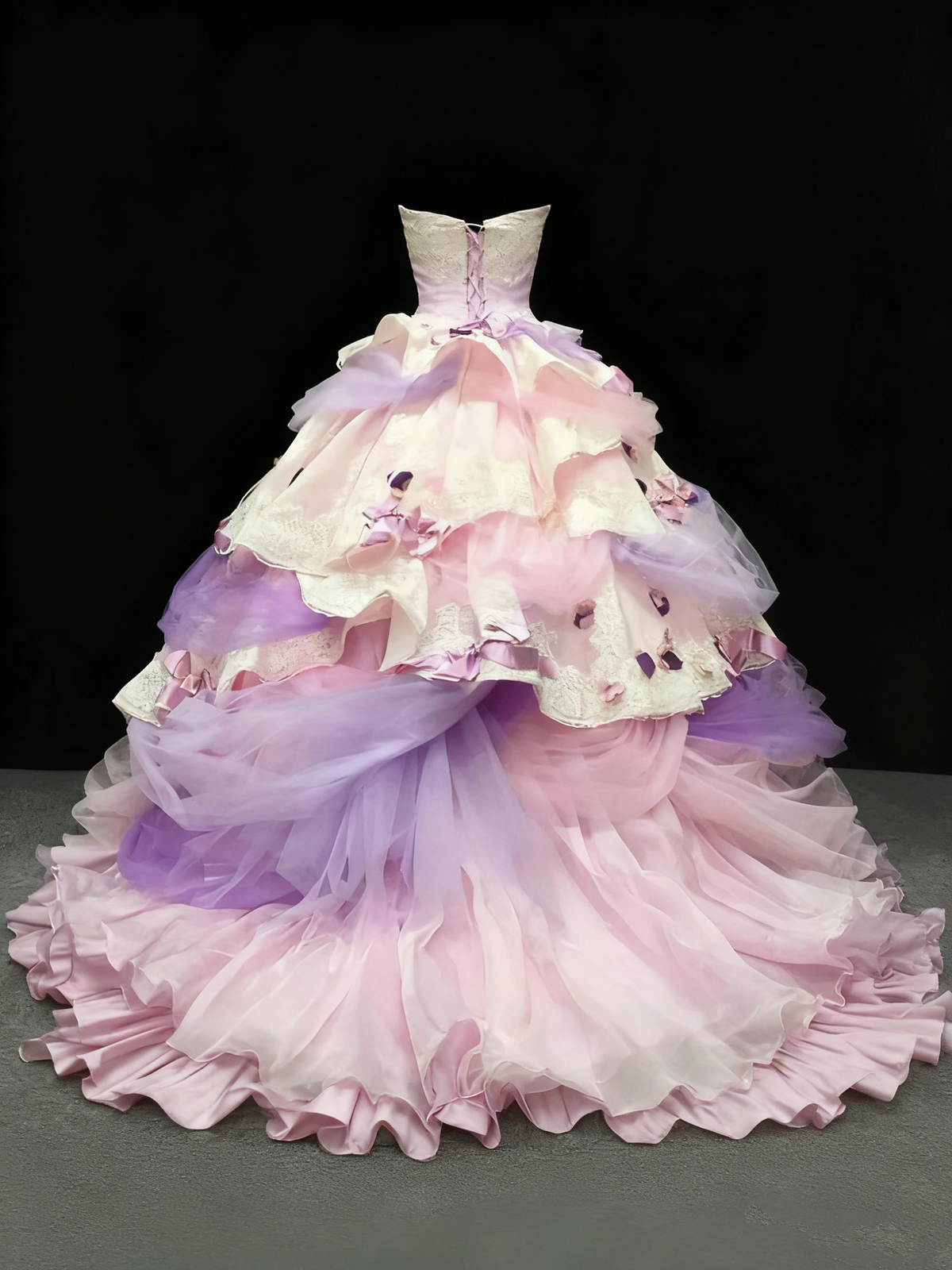 Stunning Prom Dress Strapless Tulle Ball Gown Sweet 16 Dress Evening Dress D3817