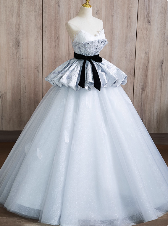 Stunning Prom Dress Sweetheart Pleated Tulle Ball Gown Sweet 16 Dress Evening Dress D3846