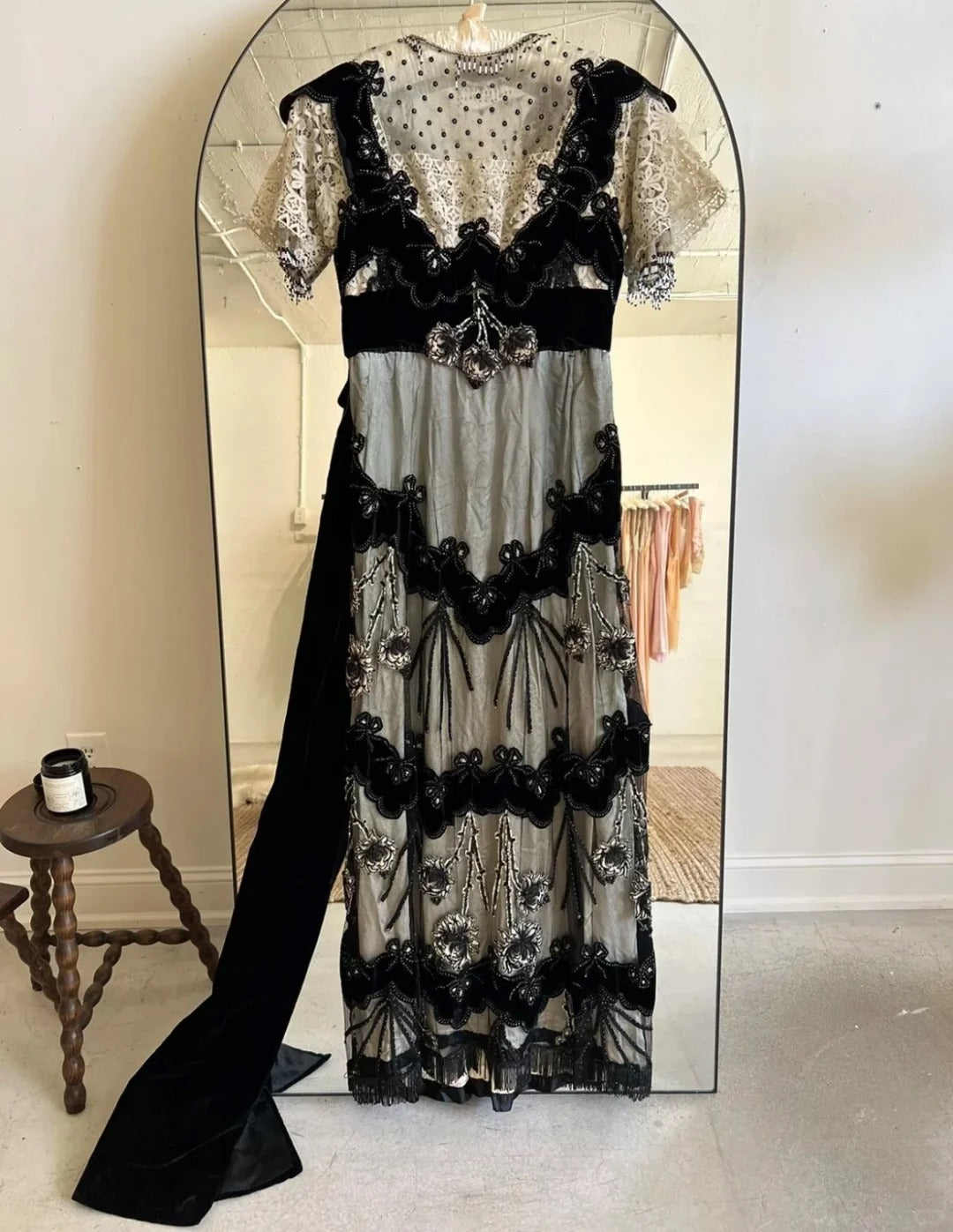 Vintage Prom Dress Crew Neck Formal Dress Evening Dress Gala Dress D4290