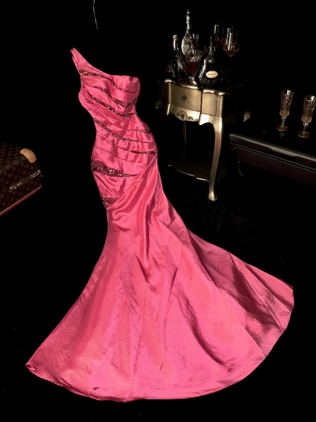 Stunning Prom Dress One Shoulder Pleated Mermaid Evening Dress Gala Dress Formal Dress D4292