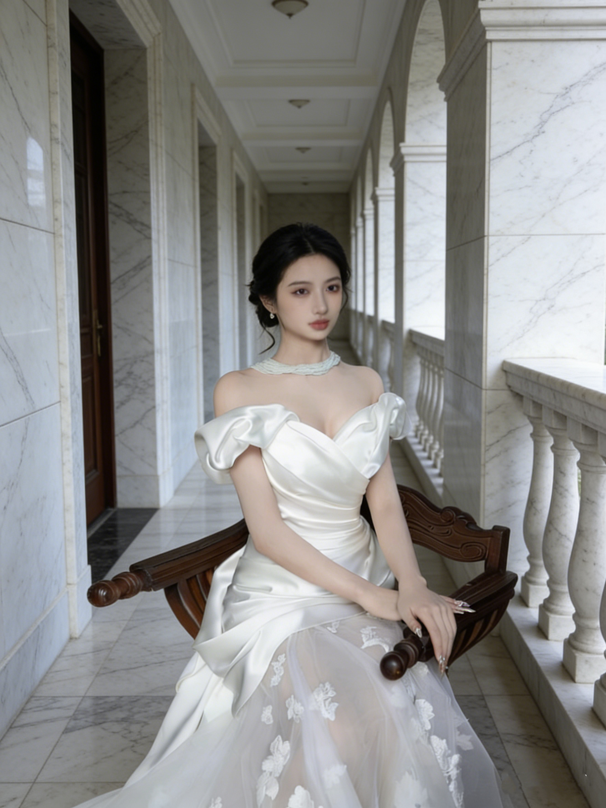 New Arrival Wedding Dress Off Shoulder Pleated Tulle Mermaid Wedding Dress D4320