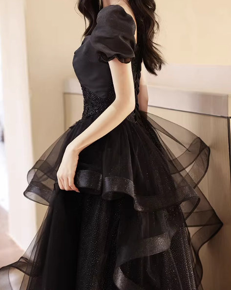 New Arrival Prom Dress V-neck Pleated Tulle Gala Dress Evening Dress Formal Dress D4505