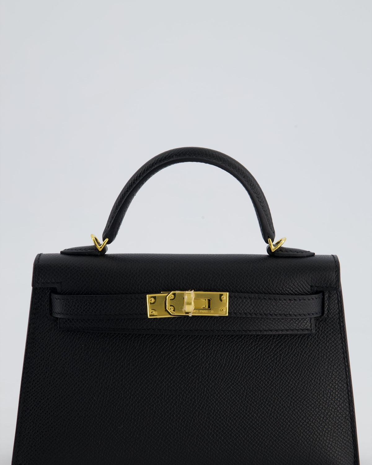 *HOT* Hermès Mini Kelly II 20cm Bag In Noir Epsom Leather with Gold Hardware