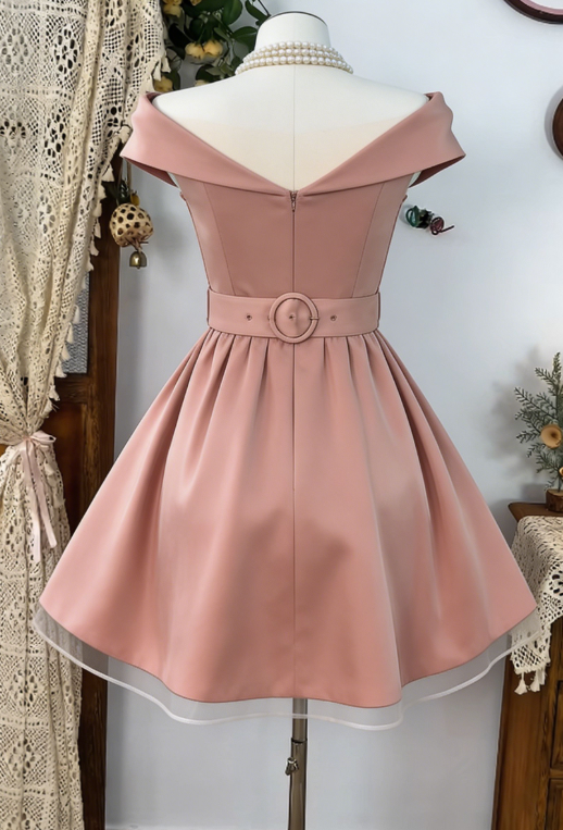 Beauty Homecoming Dress Poretrait Rinestone Back to School Outfits Party Dress D6604