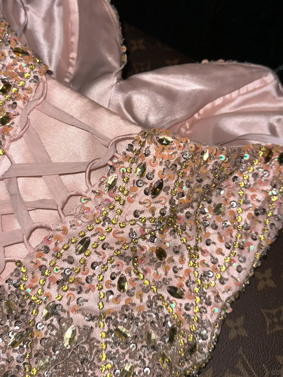 Stunning Pink A Line Sweetheart Neck Beaded Tulle Satin Prom Dress Party Evening Dress SH5900