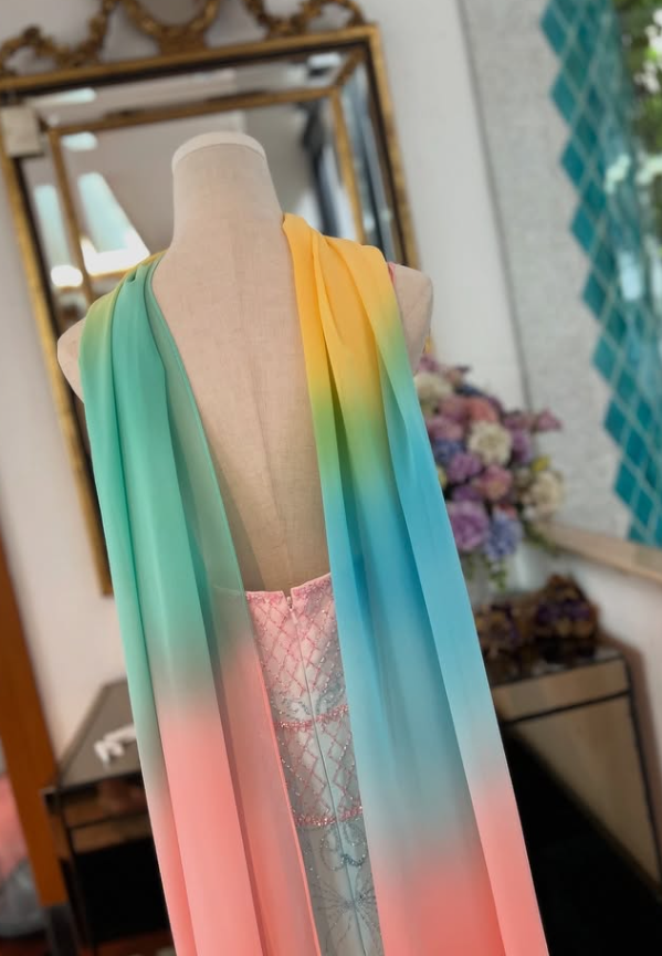 Stunning Multi-color A Line Beaded Chiffon Prom Dress Party Dress Date Dress SH4887