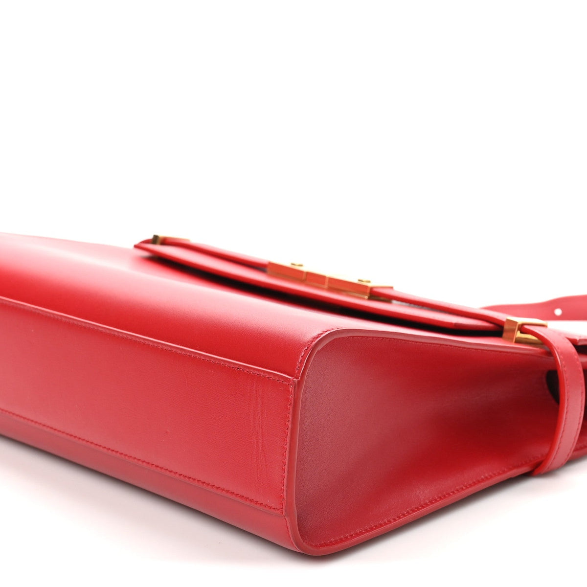 Smooth Calfskin Manhattan Shoulder Bag Rouge Eros