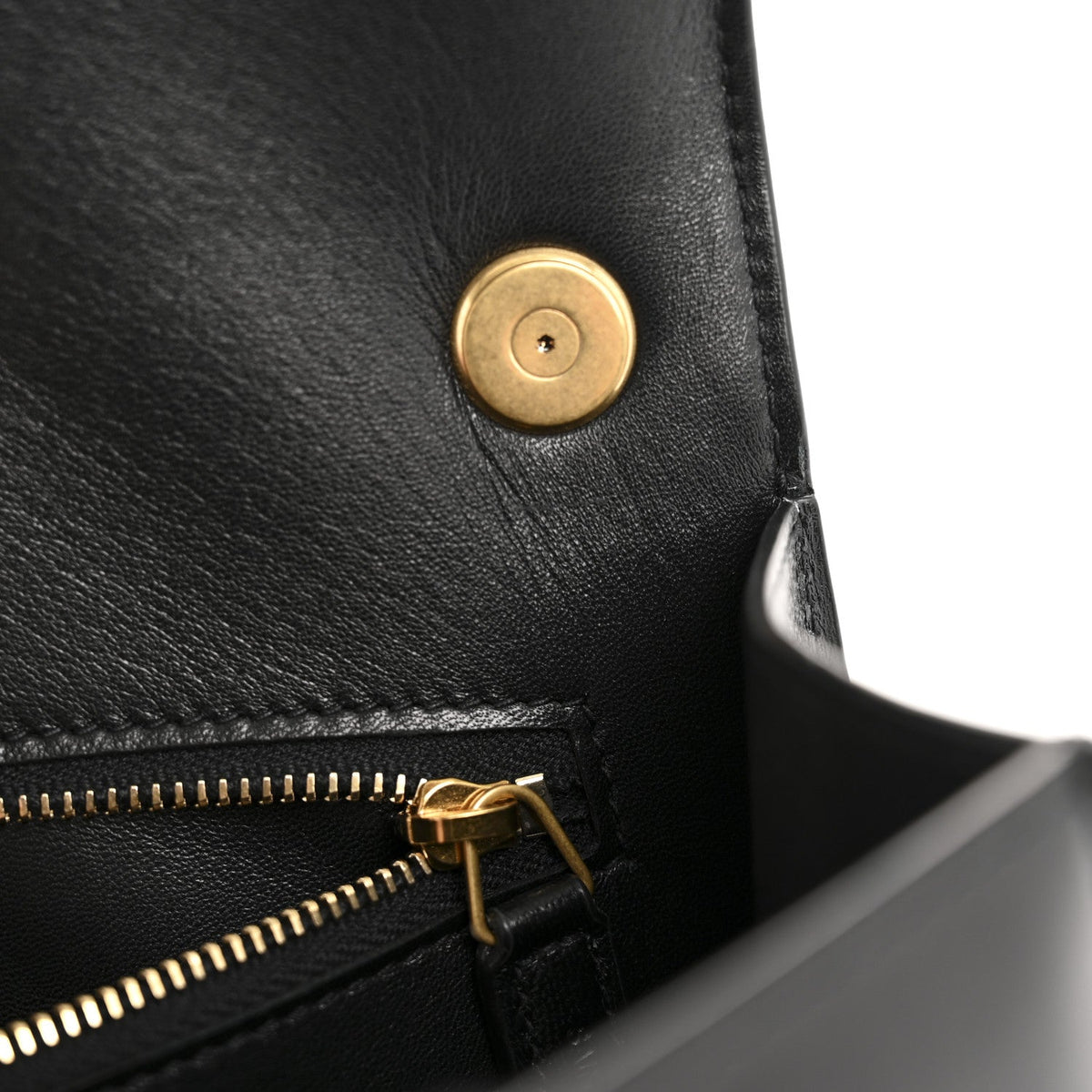 Smooth Calfskin Carre Satchel Black