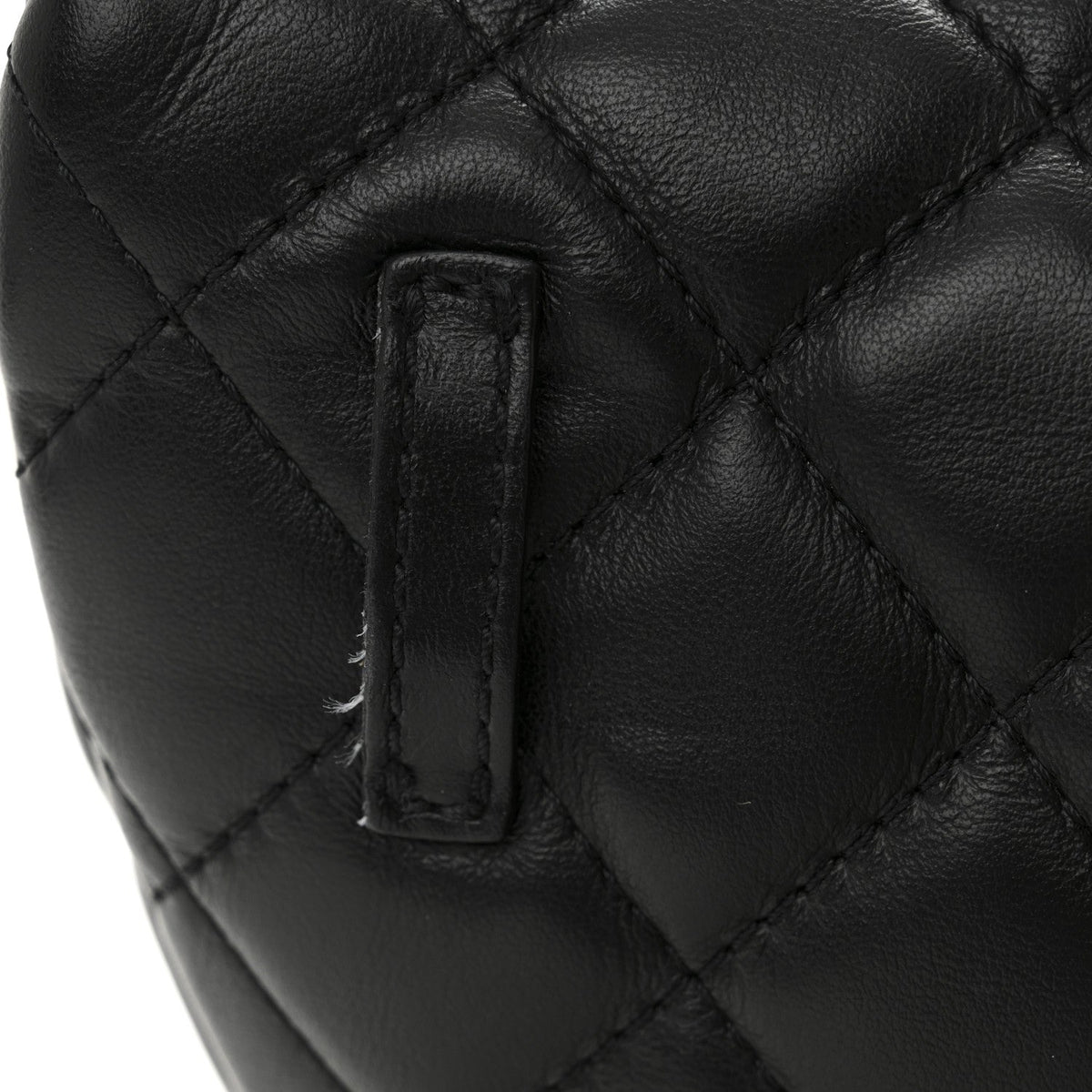 Calfskin Quilted Uniform Waist Belt Bag Black