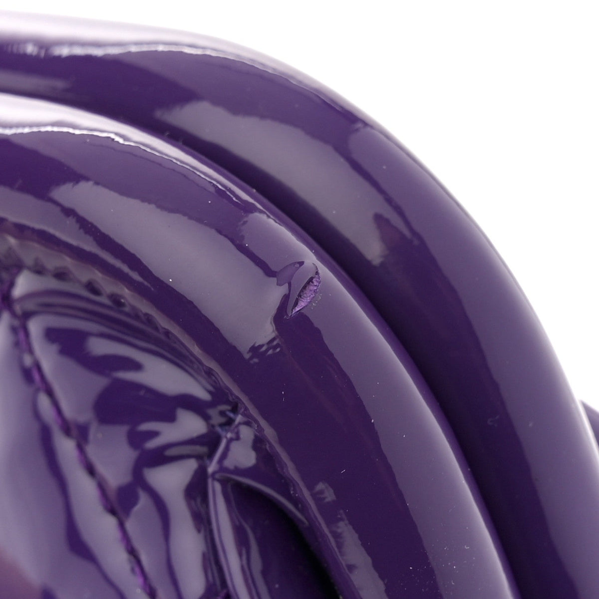 Patent Quilted Timeless Clutch Purple