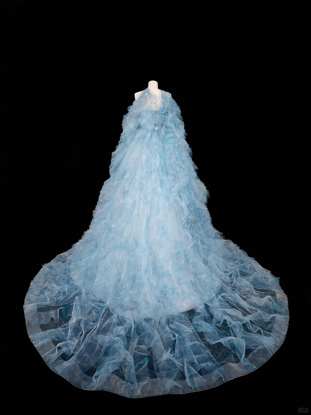 Gorgeous Blue Strapless A-Line Tulle Long Evening Dress Ball Gown Birthday Outfits, D814