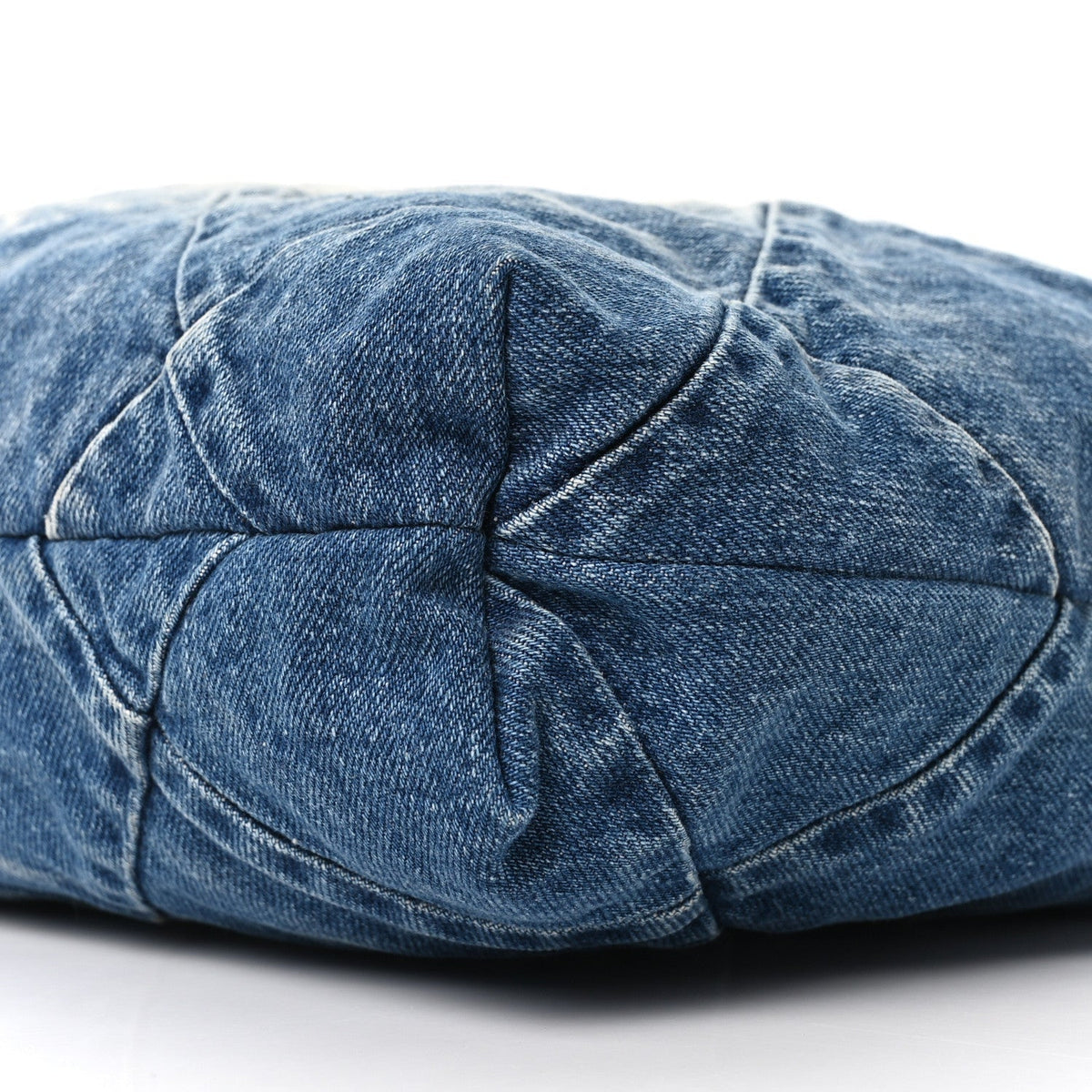 Denim Quilted Chanel 22 Blue