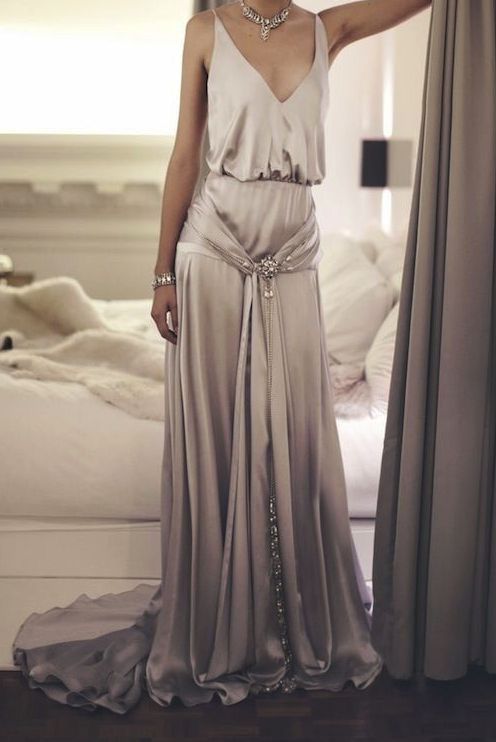 Elegant V Neck Straps A-Line Satin Long Party Dress Formal Prom Dress, D512
