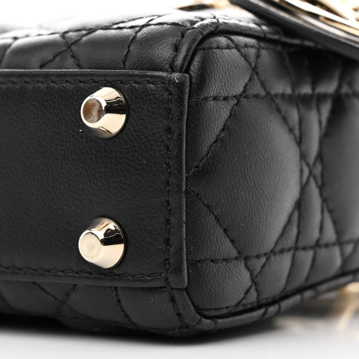 Lambskin Cannage Micro Lady Dior Black
