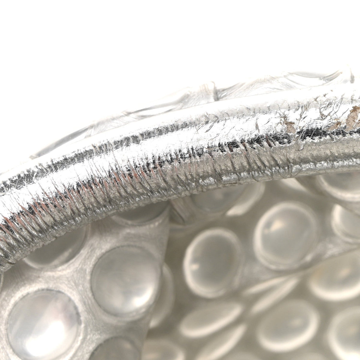 Metallic Fabric Bubble Wrap The Mini Pouch Silver