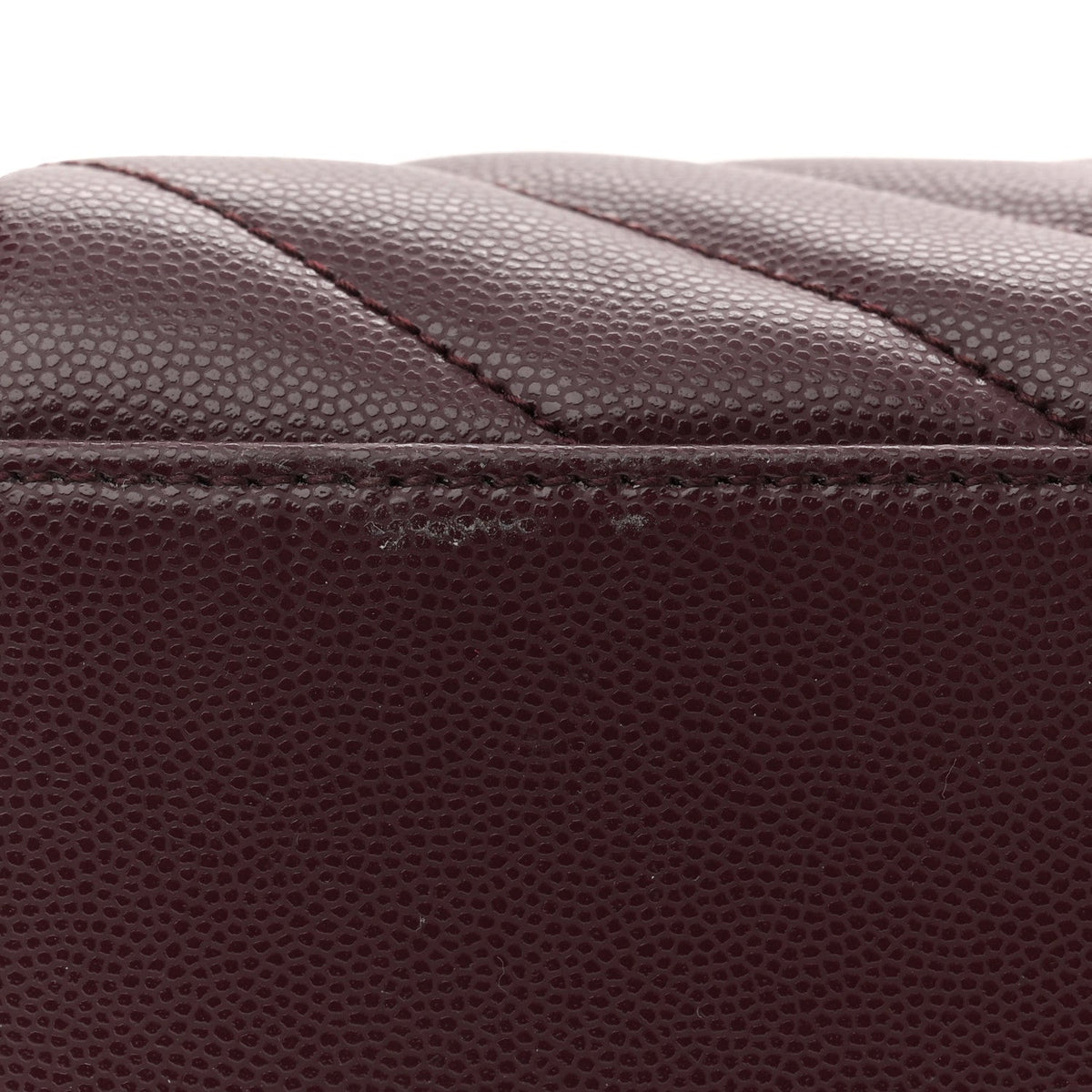 Grain de Poudre Matelasse Chevron Medium Tribeca Shopping Bag Rouge Legion