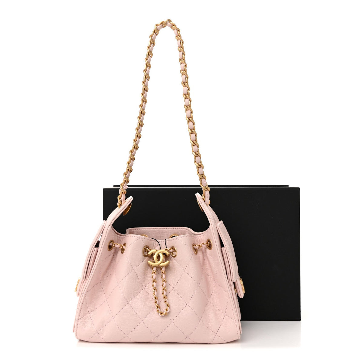 Caviar Quilted Mini Chanel 25 Handbag Light Pink