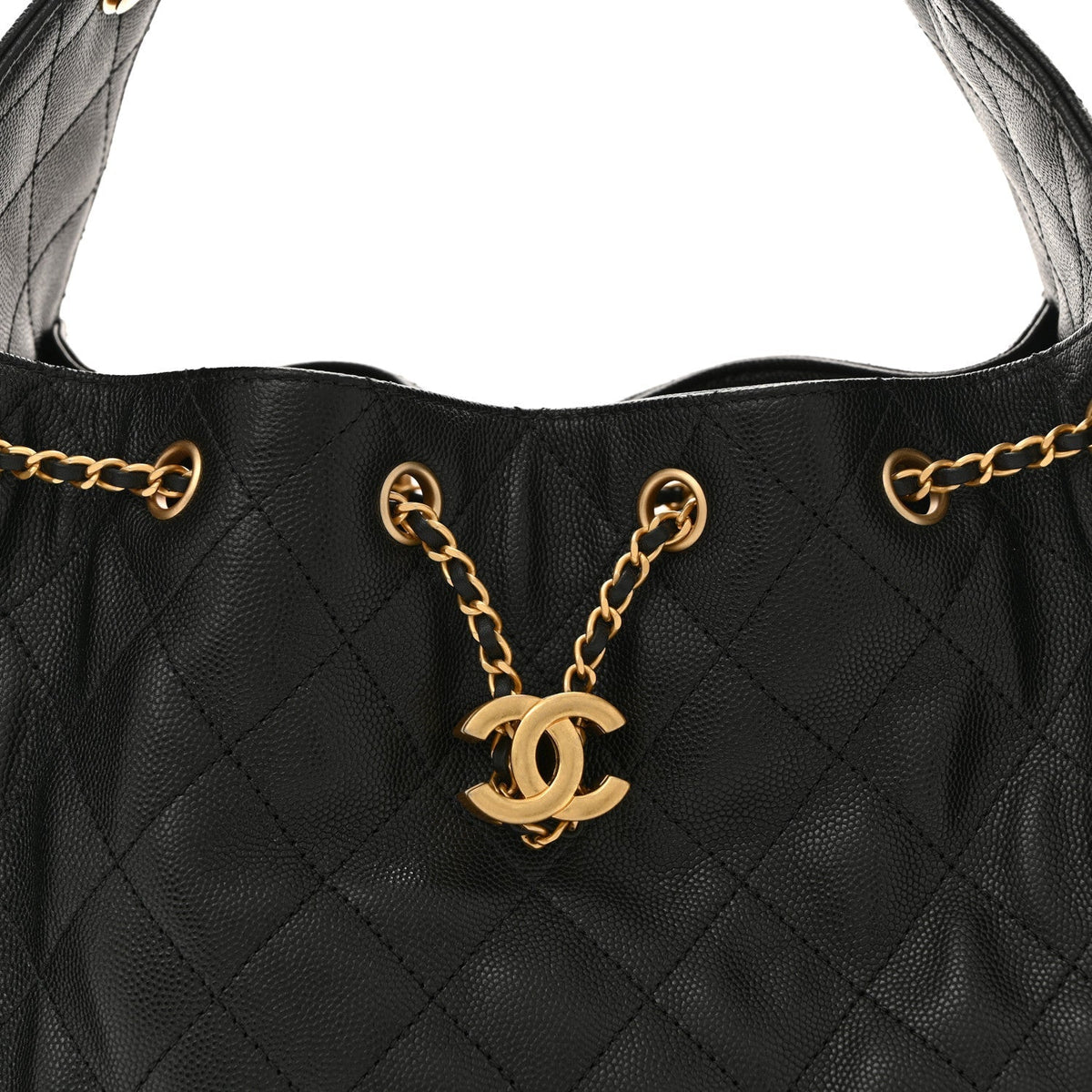 Caviar Quilted Small Chanel 25 Handbag Black