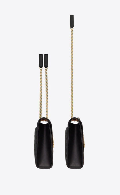 Saint Laurent Envelope Large Bag In Quilted Grain De Poudre Embo