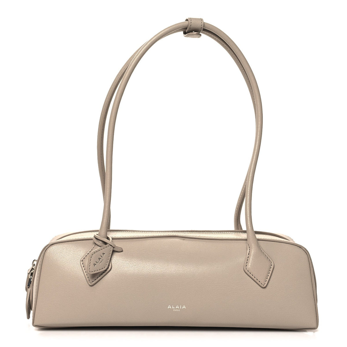 Shiny Goatskin Medium Le Teckel Bag Grege