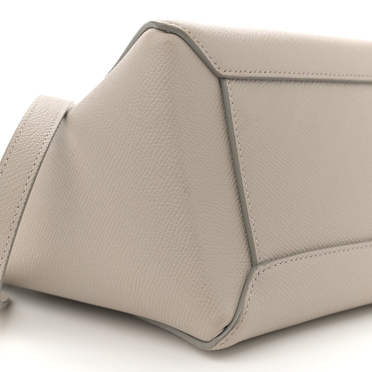 Grained Calfskin Micro Belt Bag Light Taupe