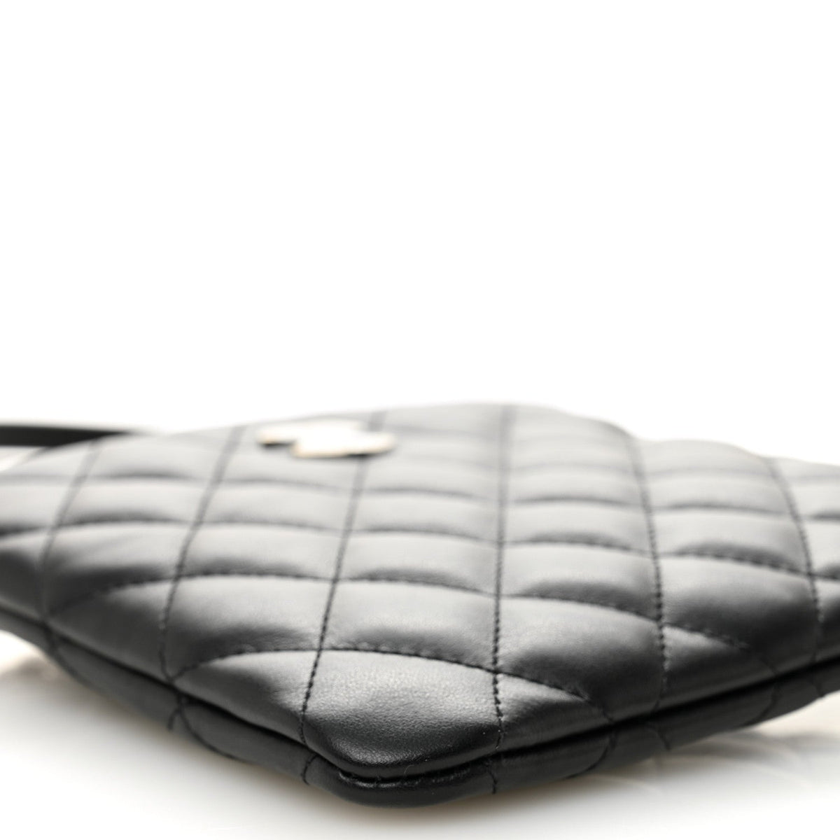 Lambskin Quilted Uniform Crossbody Bag Black