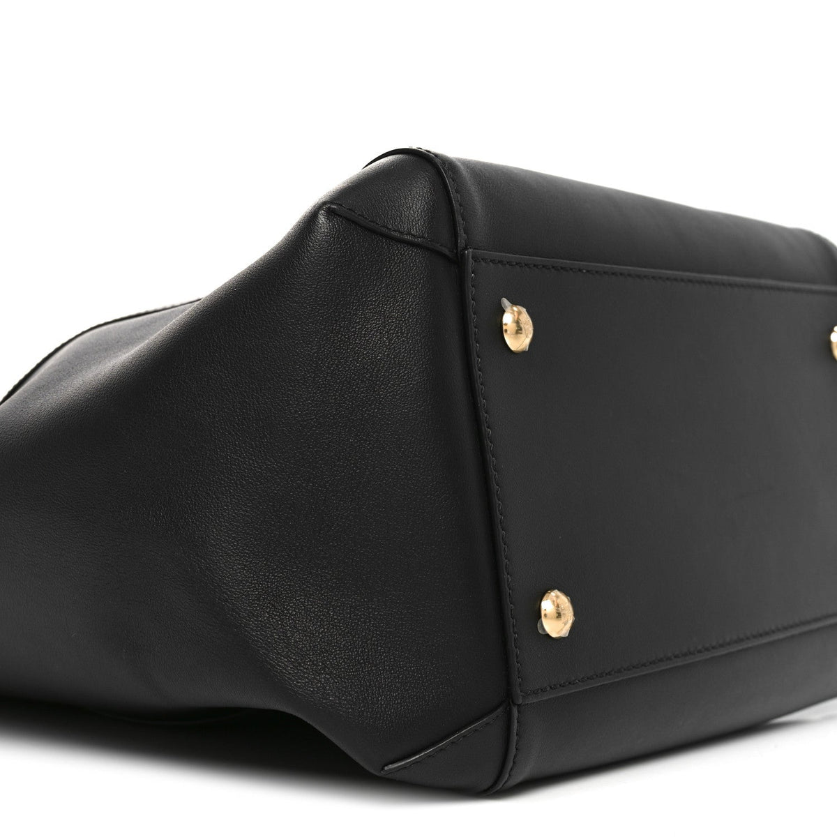 Vitello Grace King Karligraphy Chain Bucket Bag Black Bisquit
