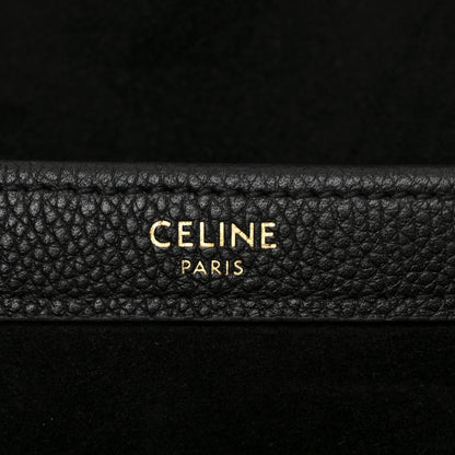 Calfskin Cuir Triomphe Cabas Drawstring Black