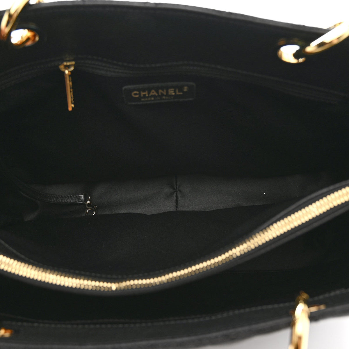 Caviar Quilted Grand Shopping Tote GST Black