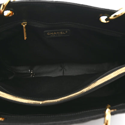 Caviar Quilted Grand Shopping Tote GST Black