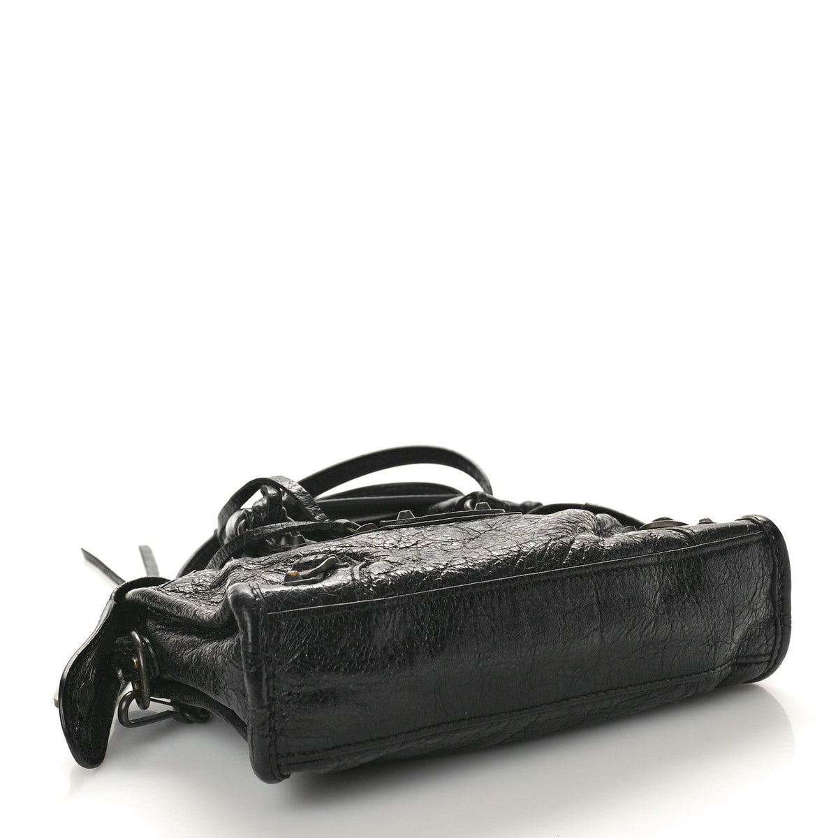 Agneau Classic Gold Hardware Nano City Black