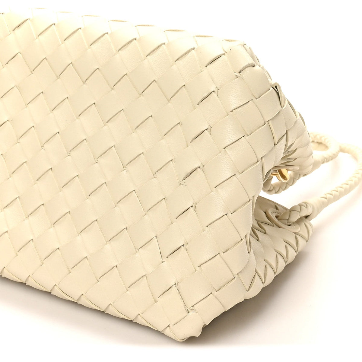 Nappa Intrecciato Small Parachute Shoulder Bag Sea Salt