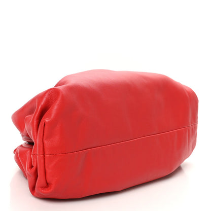 Smooth Butter Calf The Pouch Oversized Clutch Bright Red