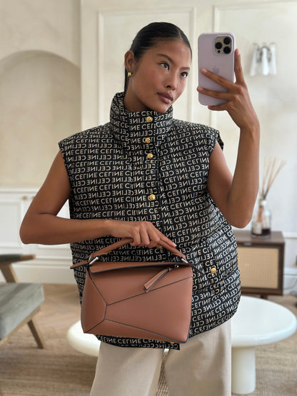 Loewe Small Puzzle Edge Bag in Brown Smooth Calfskin Leather with Silver Hardware RRP £2,700
