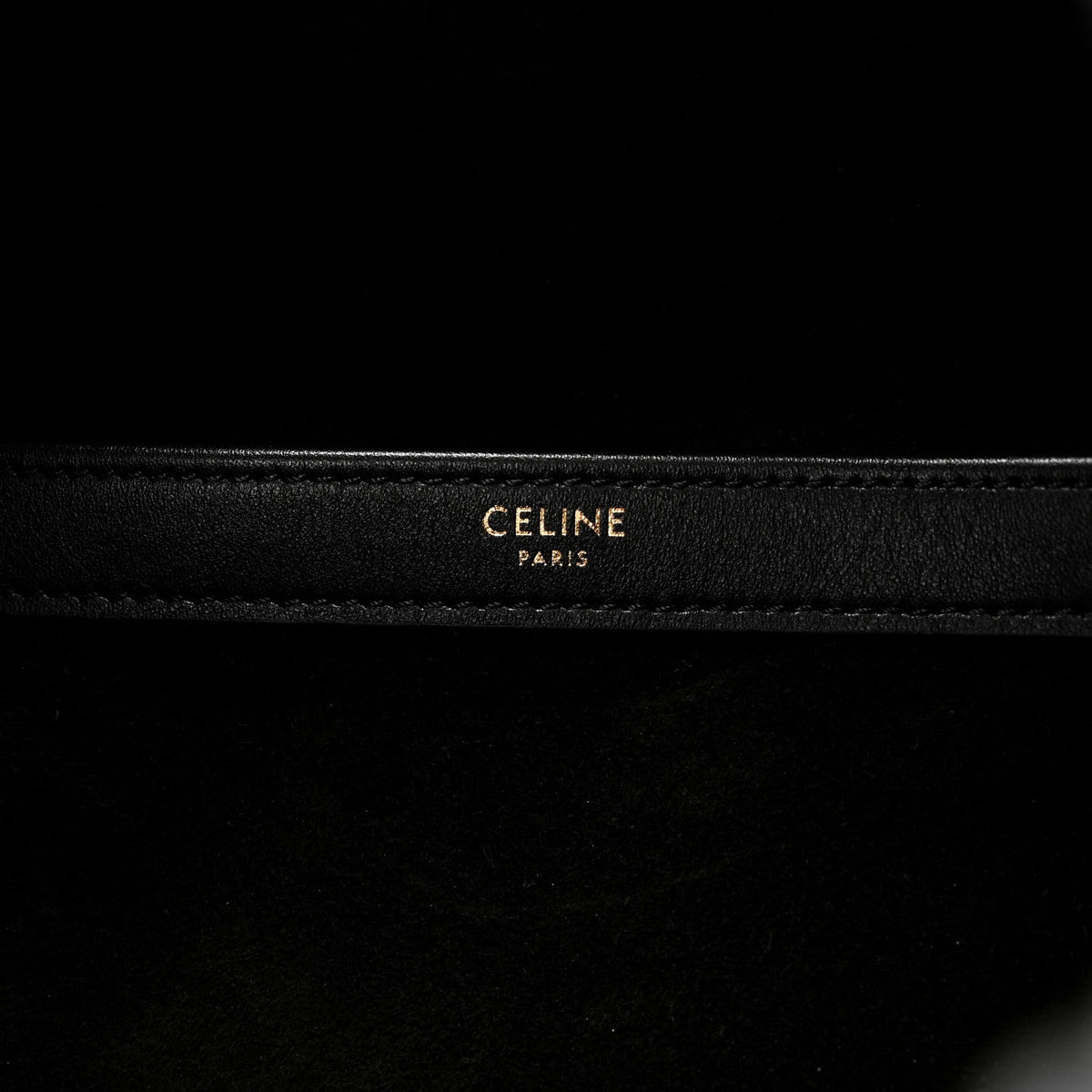 Smooth Calfskin Cuir Triomphe Cabas Drawstring Black