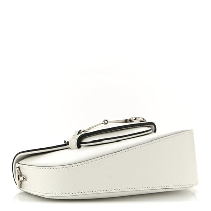 Demetra Mini Horsebit 1955 Asymmetric Shoulder Bag Great White