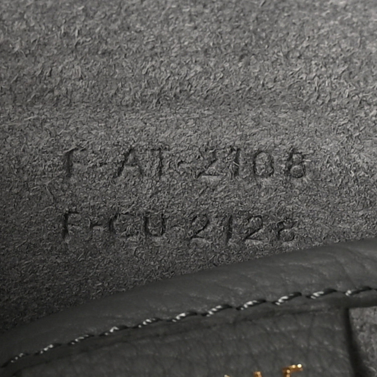 Drummed Calfskin Nano Luggage Kohl