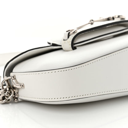 Demetra Mini Horsebit 1955 Asymmetric Shoulder Bag Great White