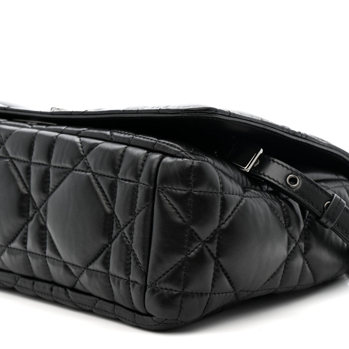 Calfskin Macrocannage Large Caro Bag Black