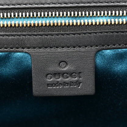 Suede Patent Web Dragon Embroidered Medium Ophidia Chain Shoulder Bag Blue Multicolor Black