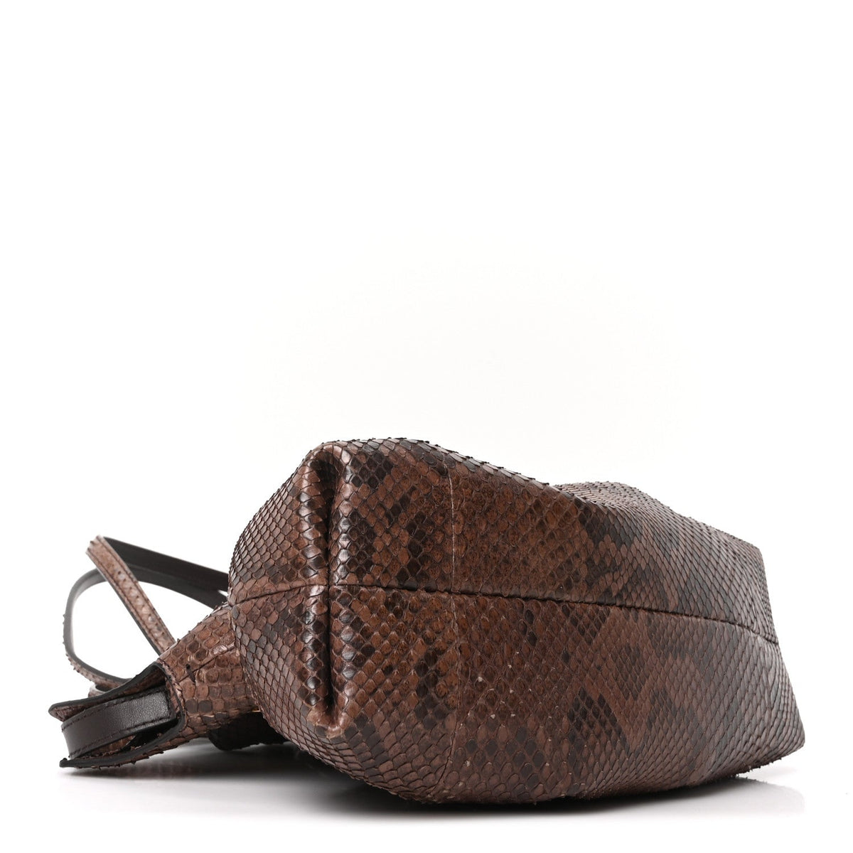 Snakeskin Small Dumpling Soft Bag Testa di Moro