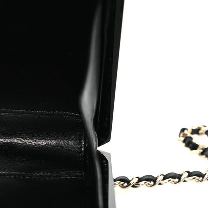 Plexiglass Perfume Bottle Clutch Black